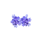kikkapink deco scrap flowers blue purple - PNG gratuit GIF animé