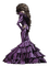 femme violette - nemokama png animuotas GIF