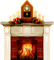 Fireplace.Brown.Red.White.Green - PNG gratuit GIF animé