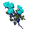 fleur, rose bleu , gif, Pelageya