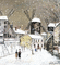 paysage, winter, retro, aquarelle, Pelageya