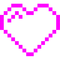 pink pixel heart - PNG gratuit GIF animé