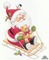 Santa on sled - GIF animé gratuit