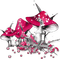 soave deco autumn mushrooms scrap black white pink - png gratis GIF animasi