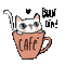 coffee cat - Gratis animerad GIF animerad GIF
