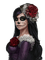 gothic woman halloween kikkapink skull face