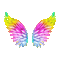 rainbow wings - Free animated GIF Animated GIF