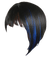 cheveux bleu - PNG gratuit GIF animé
