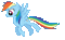 Rainbow Dash - Bezmaksas animēts GIF animēts GIF