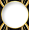 Frame.Circle.Gold.Black.Victoriabea - PNG gratuit GIF animé