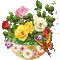 Pot of Roses Butterfly - Gratis animerad GIF animerad GIF