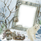 frame cadre rahmen winter hiver snow neige fond background overlay tube white blanc tree animal paysage wolves wolf