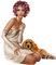 Woman with her dog. Leila - gratis png animeret GIF