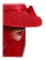 Kaz_Creations Woman Femme Red Hat - PNG gratuit GIF animé