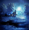 Rena blue Winter Background Hintergrund Nacht - PNG gratuit GIF animé