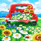 soave background animated vintage car field spring - Darmowy animowany GIF animowany gif