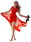 Fille.Girl.Red.Femme.Woman.Victoriabea - PNG gratuit GIF animé