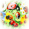 soave  background transparent ladybug flowers - PNG gratuit GIF animé