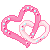 pink hearts - GIF animé gratuit GIF animé
