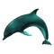 kikkapink summer deco teal blue dolphin - ingyenes png animált GIF