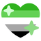 Aro Pride heart emoji - nemokama png animuotas GIF