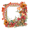 dolceluna spring pink orange frame flowers - безплатен png анимиран GIF