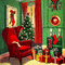 kikkapink vintage christmas room animated - Bezmaksas animēts GIF animēts GIF