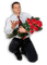 кавалер с розами - darmowe png animowany gif
