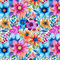 sm3 flower spring pattern blue animated deco - Besplatni animirani GIF animirani GIF