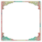 soave frame art deco corner pink green yellow - Free PNG Animated GIF
