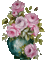 Rosen, pink, Vase, Vintage - Gratis geanimeerde GIF geanimeerde GIF