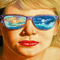 femme  sunglasses summer woman gif - GIF animé gratuit GIF animé