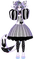 Black white and gray with a bit of rainbow catboy - bezmaksas png animēts GIF