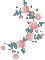 soave deco flowers rose animated branch pink teal - Kostenlose animierte GIFs Animiertes GIF