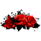 Gothic.Roses.Black.Red - darmowe png animowany gif