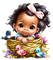 Cute Chibi Babies - Easter - PNG gratuit GIF animé