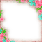 Pink/Blue/Green Flowers Frame - By KittyKatLuv65 - besplatni png animirani GIF