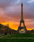 Rena Hintergrund Paris Eiffelturm Glitter Abend