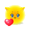 smiley fun face yellow deco tube animation gif anime animated emotions love heart coeur - GIF animado gratis GIF animado