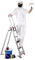 Kaz_Creations Man Homme Painter On Ladder - png grátis Gif Animado