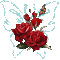 red rose & butterfly - Безплатен анимиран GIF анимиран GIF