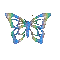 papillon, butterfly glitter, mariposa - GIF animado gratis