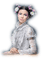 Девушка с цветами в волосах - 免费动画 GIF