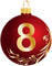 Kaz_Creations Numbers Christmas Bauble Ball 8 - Free PNG Animated GIF
