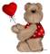 Kaz_Creations Deco Valentine Heart Love Teddy Bear - png grátis Gif Animado