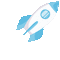 Fly Rocket - GIF animado grátis Gif Animado
