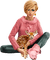 Woman with a deer. Leila - 免费PNG 动画 GIF