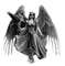 Y.A.M._Gothic angel black-white - bezmaksas png animēts GIF
