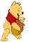 Winnie The Pooh eating honey gif - GIF animé gratuit GIF animé