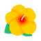 Intergalactic Vacation yellow hibiscus - gratis png geanimeerde GIF